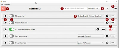 Pyrog список плагинов